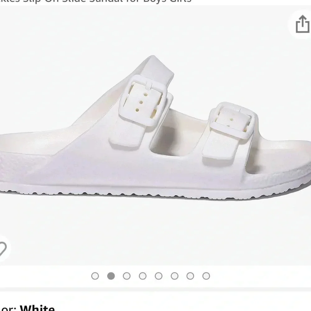 NWT! Kids comfort slides sandals with adjustable buckles 1/2 youth